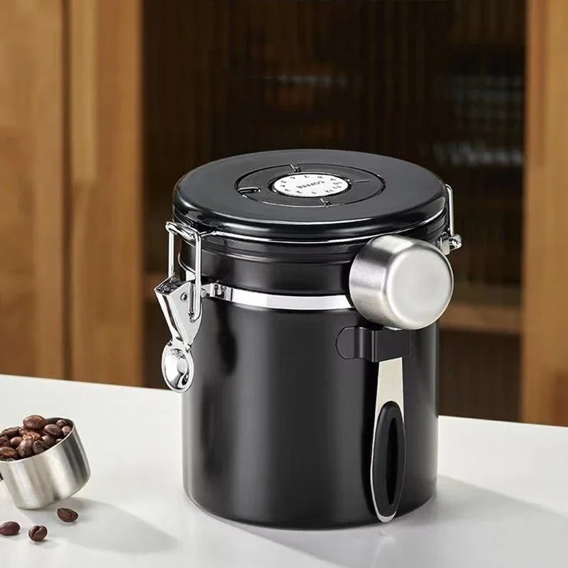 Stainless Steel Coffee Beans Sealed Jar Vacuum Storage Container Large Capacity Grains Tea Nut Snack Keep F Resh Storage Jar