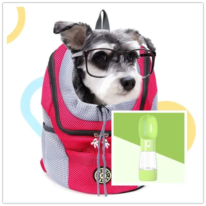 Pet Dog Carrier Carrier For Dogs Backpack Out Double Shoulder Portable Travel Outdoor Carrier Bag Mesh - Bella Enchanté