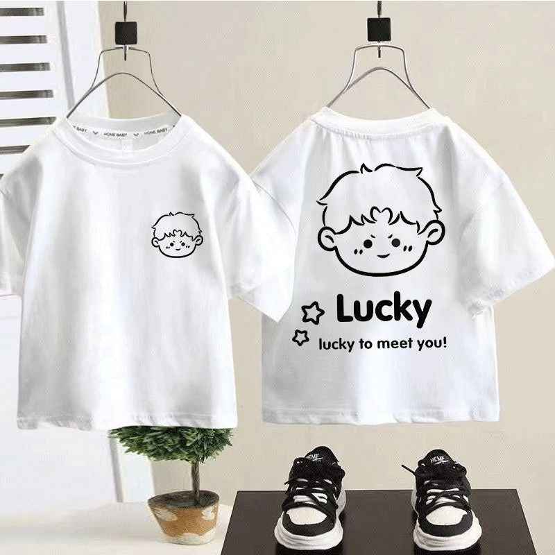 Cute Cartoon Short Sleeve T-Shirt for Boys