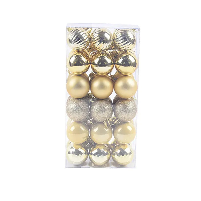 36 PCs Christmas Color Ball Whole Box Set - Bellarte Enchanté 36 PCs Christmas Color Ball Whole Box Set