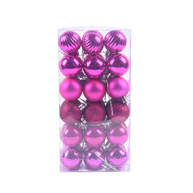 36 PCs Christmas Color Ball Whole Box Set - Bellarte Enchanté 36 PCs Christmas Color Ball Whole Box Set