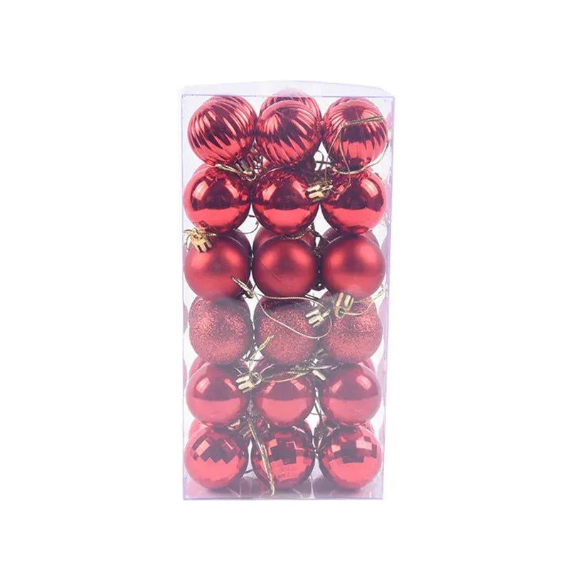 36 PCs Christmas Color Ball Whole Box Set - Bellarte Enchanté 36 PCs Christmas Color Ball Whole Box Set