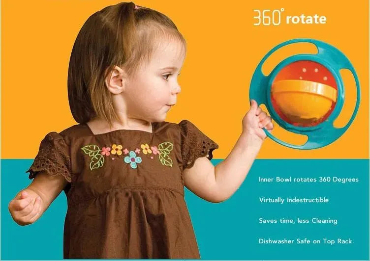 360 Rotate Universal Spill-Proof Bowl Dishes - Bellarte Enchanté 360 Rotate Universal Spill-Proof Bowl Dishes