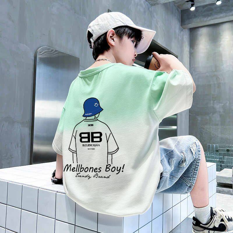 Boy's Short Sleeve T-Shirt, Big Kids, Loose Fit for Boys