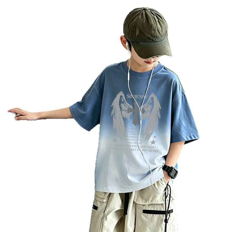 Children's Short Sleeve T-Shirt Loose Half Sleeve Casual Kids Clothes for Boys