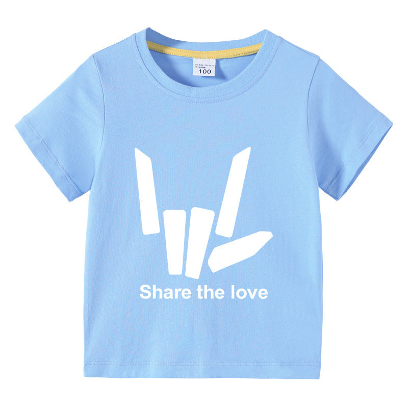 Children's summer short sleeved T-shirt