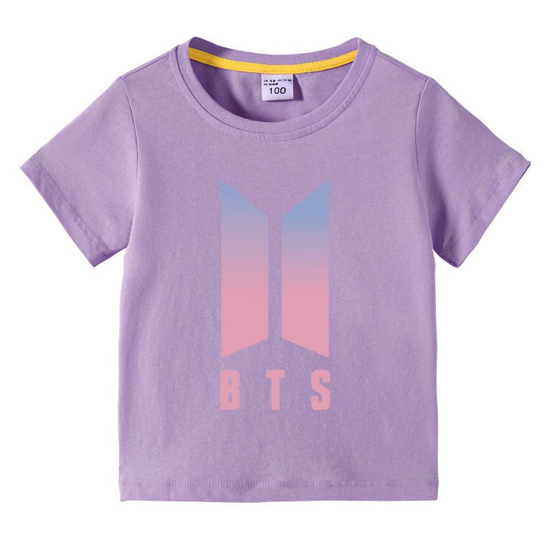 Children's summer short sleeved T-shirt