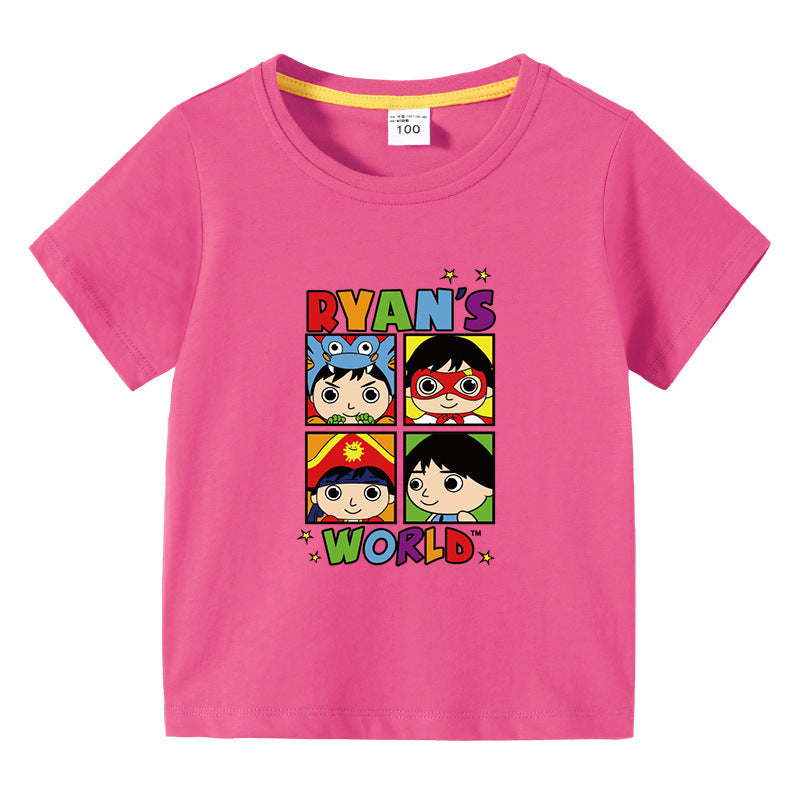 Children's summer short sleeved T-shirt