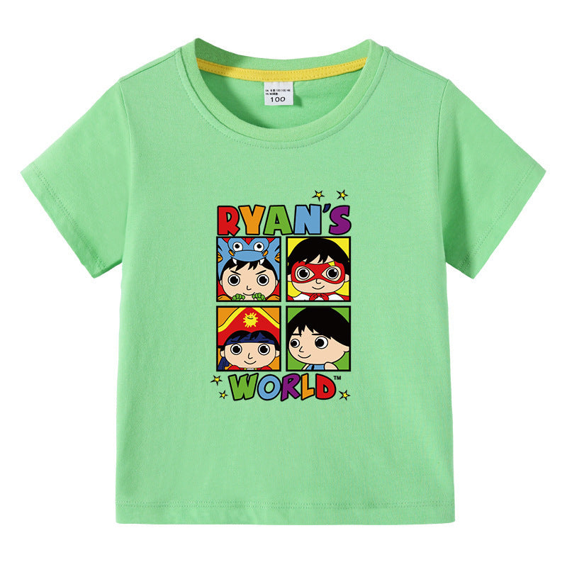 Children's summer short sleeved T-shirt