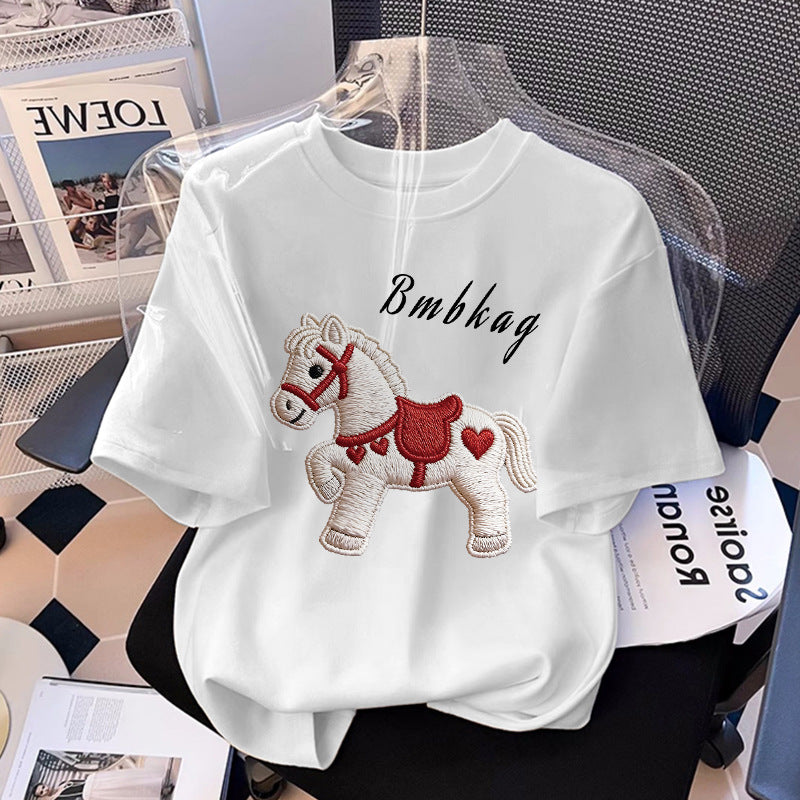 Boy's Short Sleeve T-Shirt Pink Panther Stylish Casual Top