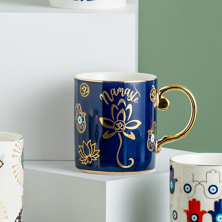 Nordic Light Luxury Ceramic Couple Mug Water Cup