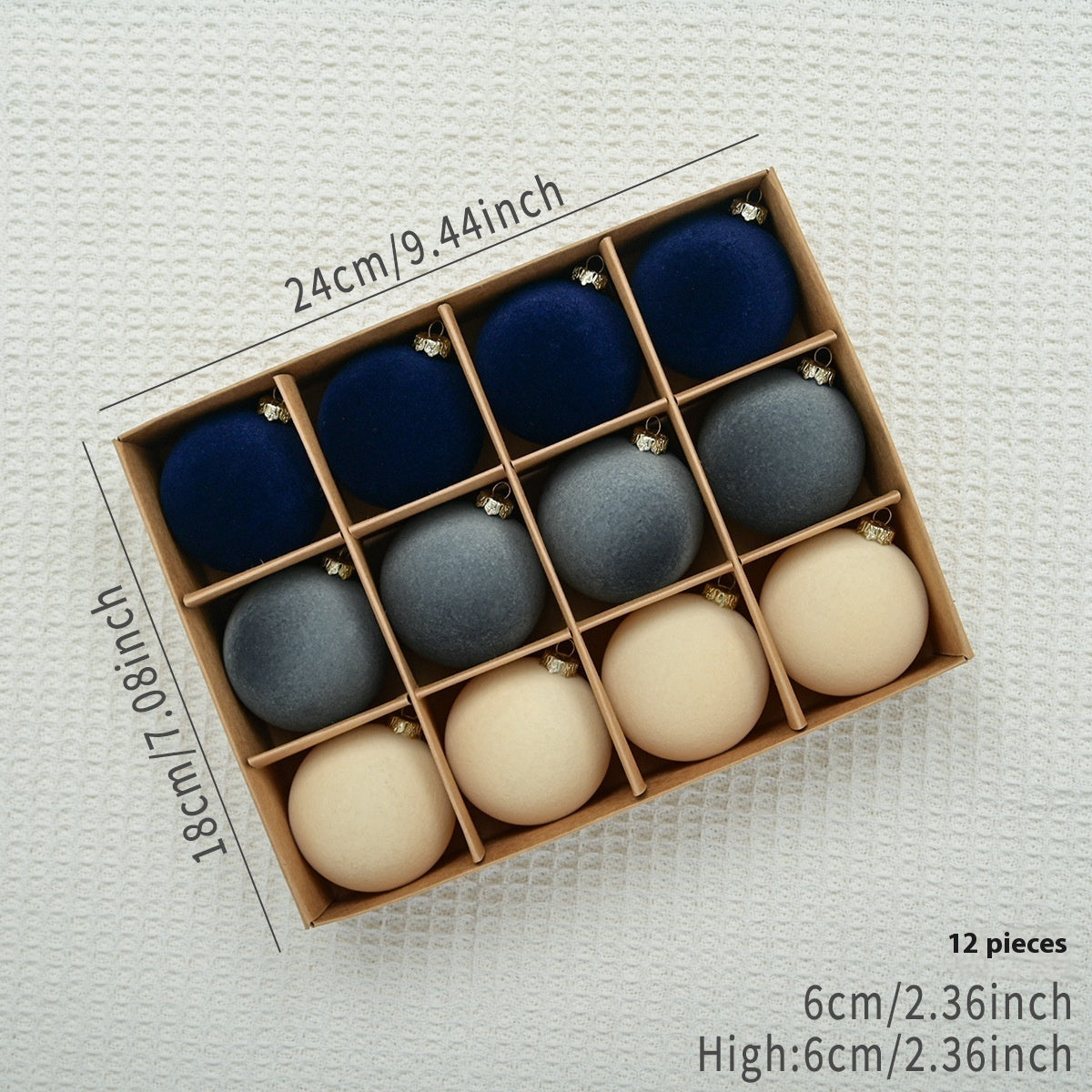 Christmas Ball Flocking Pendant Ornament