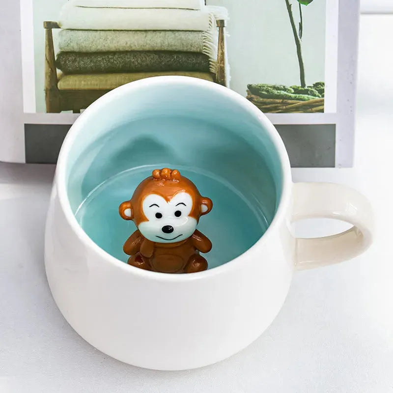3D Cartoon Animal Ceramic Coffee Cup - Bellarte Enchanté 3D Cartoon Animal Ceramic Coffee Cup