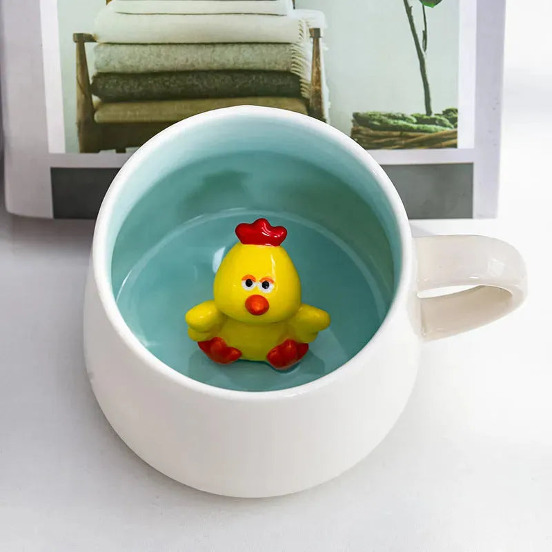 3D Cartoon Animal Ceramic Coffee Cup - Bellarte Enchanté 3D Cartoon Animal Ceramic Coffee Cup