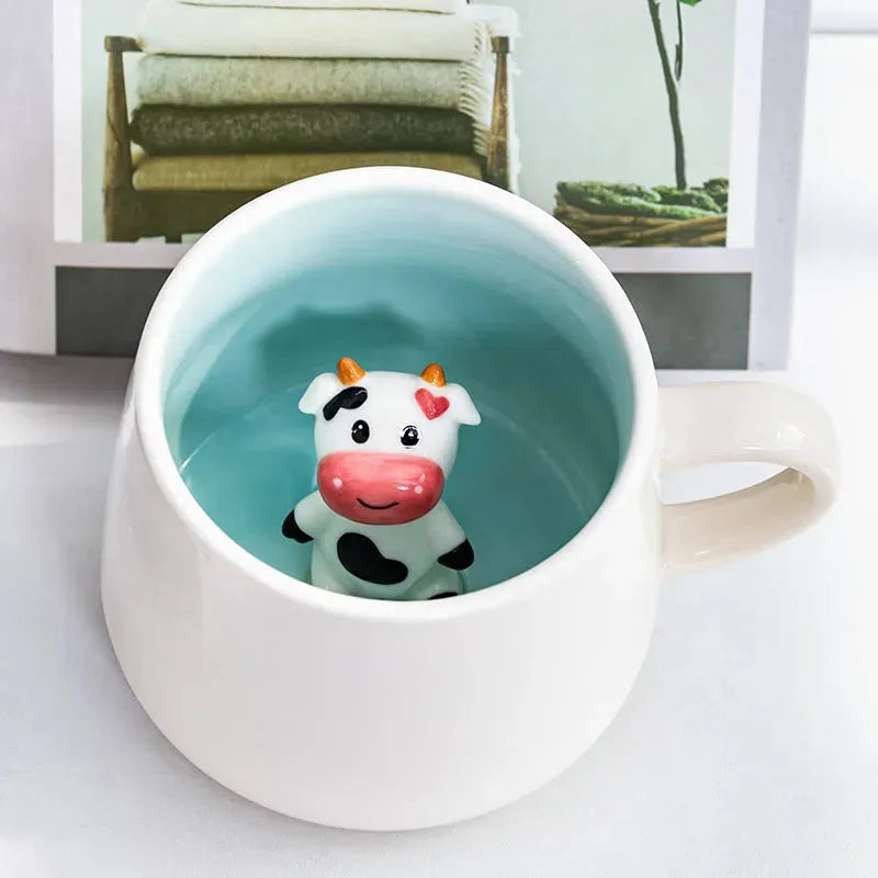 3D Cartoon Animal Ceramic Coffee Cup - Bellarte Enchanté 3D Cartoon Animal Ceramic Coffee Cup