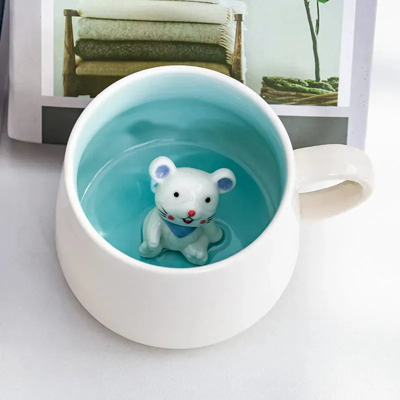 3D Cartoon Animal Ceramic Coffee Cup - Bellarte Enchanté 3D Cartoon Animal Ceramic Coffee Cup