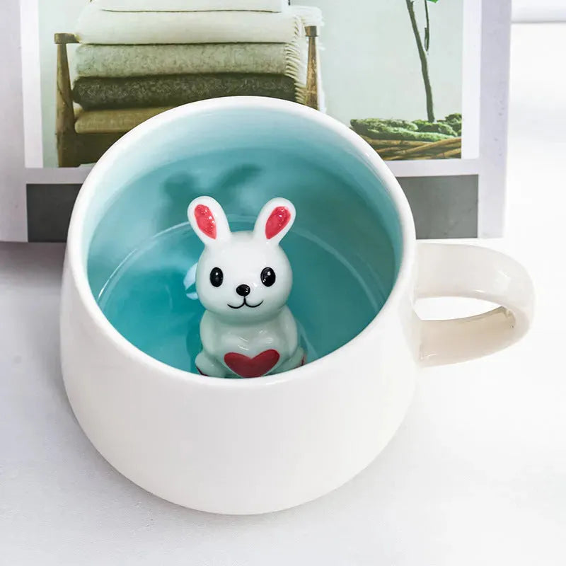 3D Cartoon Animal Ceramic Coffee Cup - Bellarte Enchanté 3D Cartoon Animal Ceramic Coffee Cup