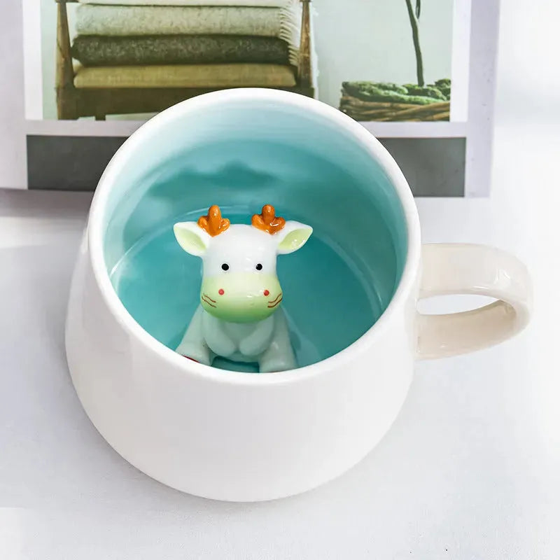 3D Cartoon Animal Ceramic Coffee Cup - Bellarte Enchanté 3D Cartoon Animal Ceramic Coffee Cup