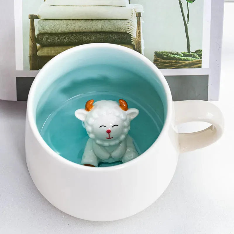 3D Cartoon Animal Ceramic Coffee Cup - Bellarte Enchanté 3D Cartoon Animal Ceramic Coffee Cup