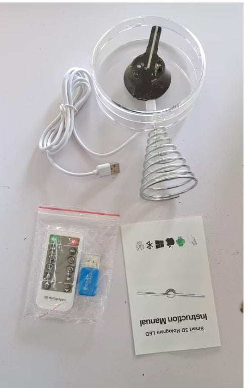 3d Holographic Fan 12cm Christmas Ball Decorative Desktop Decoration Stereo Small Night Lamp WF Music Playback USB - Bellarte Enchanté 3d Holographic Fan 12cm Christmas Ball Decorative Desktop Decoration Stereo Small Night Lamp WF Music Playback USB