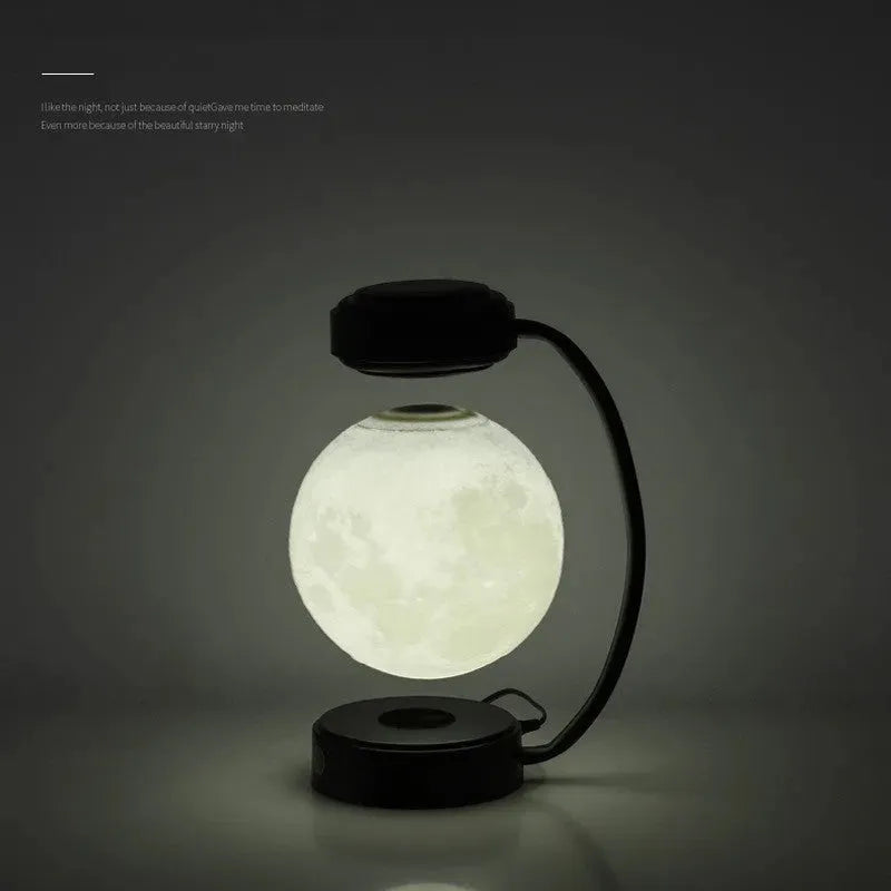 3D LED Moon Night Light Wireless Magnetic Levitating Rotating Floating Ball Lamp For School Office Bookshop Home Decoration - Bellarte Enchanté 3D LED Moon Night Light Wireless Magnetic Levitating Rotating Floating Ball Lamp For School Office Bookshop Home Decoration