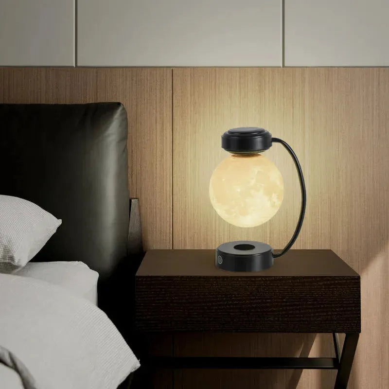 3D LED Moon Night Light Wireless Magnetic Levitating Rotating Floating Ball Lamp For School Office Bookshop Home Decoration - Bellarte Enchanté 3D LED Moon Night Light Wireless Magnetic Levitating Rotating Floating Ball Lamp For School Office Bookshop Home Decoration