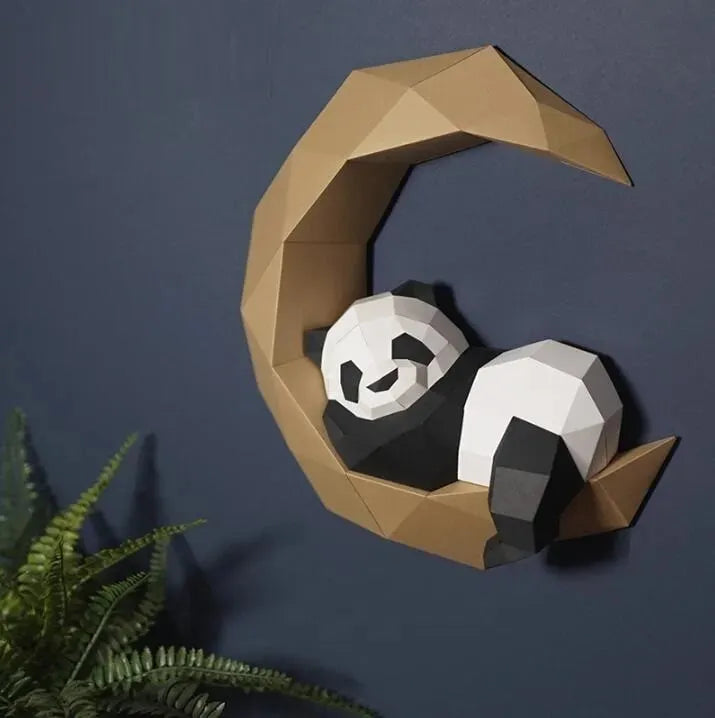 3Ddiy Moon Panda Paper Model - Bellarte Enchanté 3Ddiy Moon Panda Paper Model