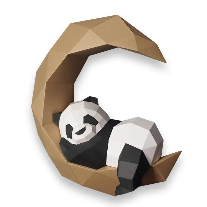 3Ddiy Moon Panda Paper Model - Bellarte Enchanté 3Ddiy Moon Panda Paper Model