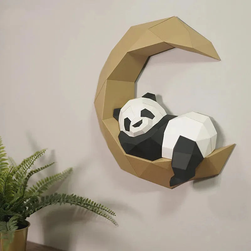 3Ddiy Moon Panda Paper Model - Bellarte Enchanté 3Ddiy Moon Panda Paper Model