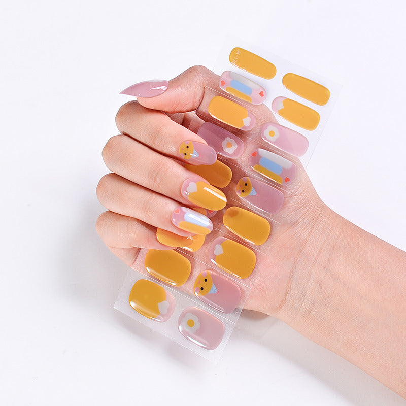 UV Phototherapy Semi-curing Gel Semi-baked Nail Sticker