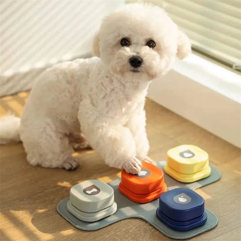4 Colors Pet Communication Button One-click Prevent Physical Inactivity Recordable Dog Talking Button Toy Cat Toy Pet Products - Bellarte Enchanté 4 Colors Pet Communication Button One-click Prevent Physical Inactivity Recordable Dog Talking Button Toy Cat Toy Pet Products