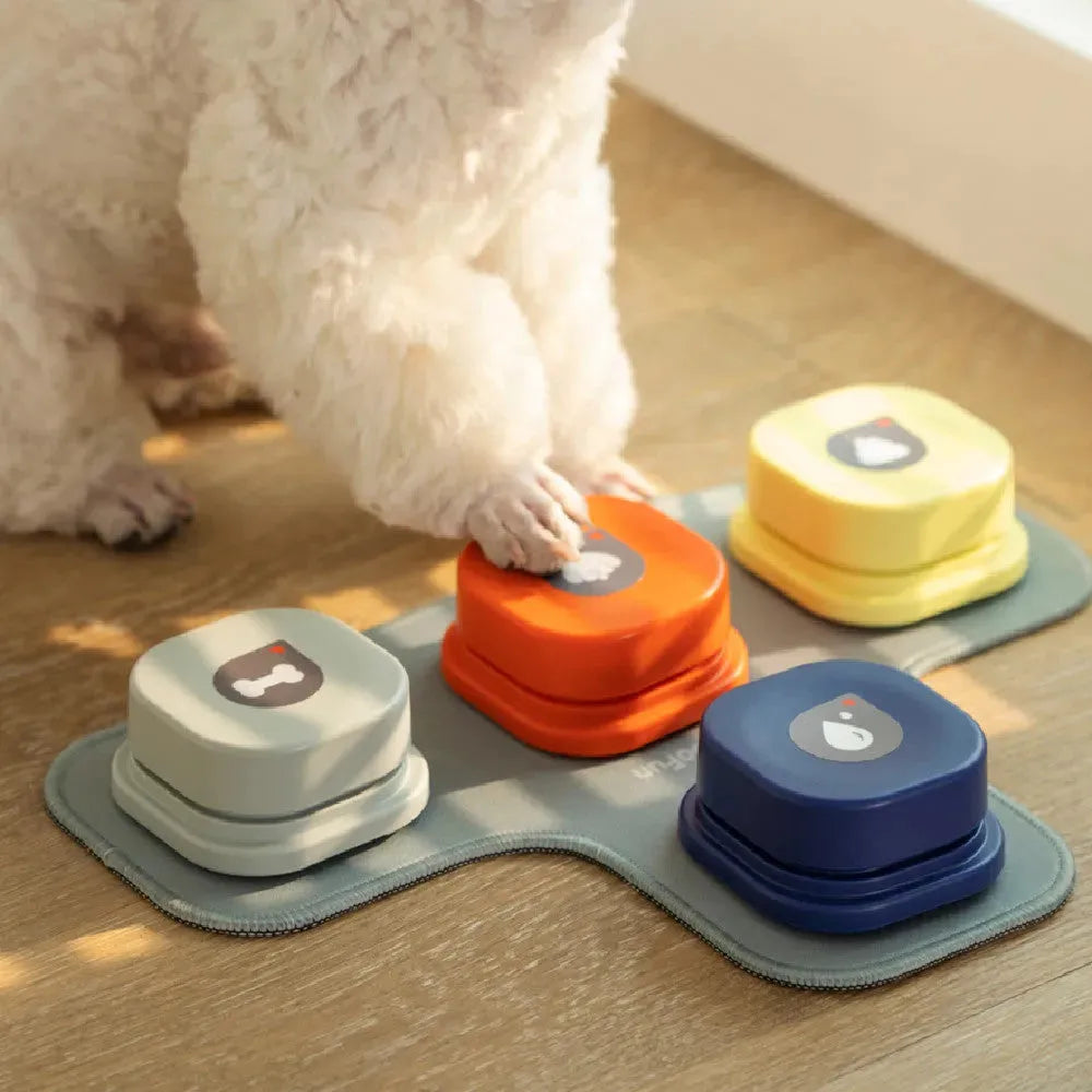 4 Colors Pet Communication Button One-click Prevent Physical Inactivity Recordable Dog Talking Button Toy Cat Toy Pet Products - Bellarte Enchanté 4 Colors Pet Communication Button One-click Prevent Physical Inactivity Recordable Dog Talking Button Toy Cat Toy Pet Products