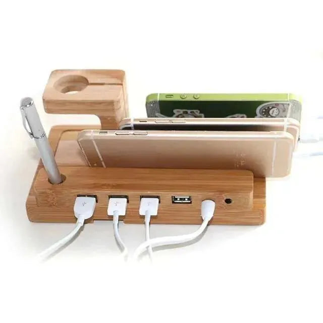 4-Port USB mobile phone charging stand base - Bellarte Enchanté 4-Port USB mobile phone charging stand base