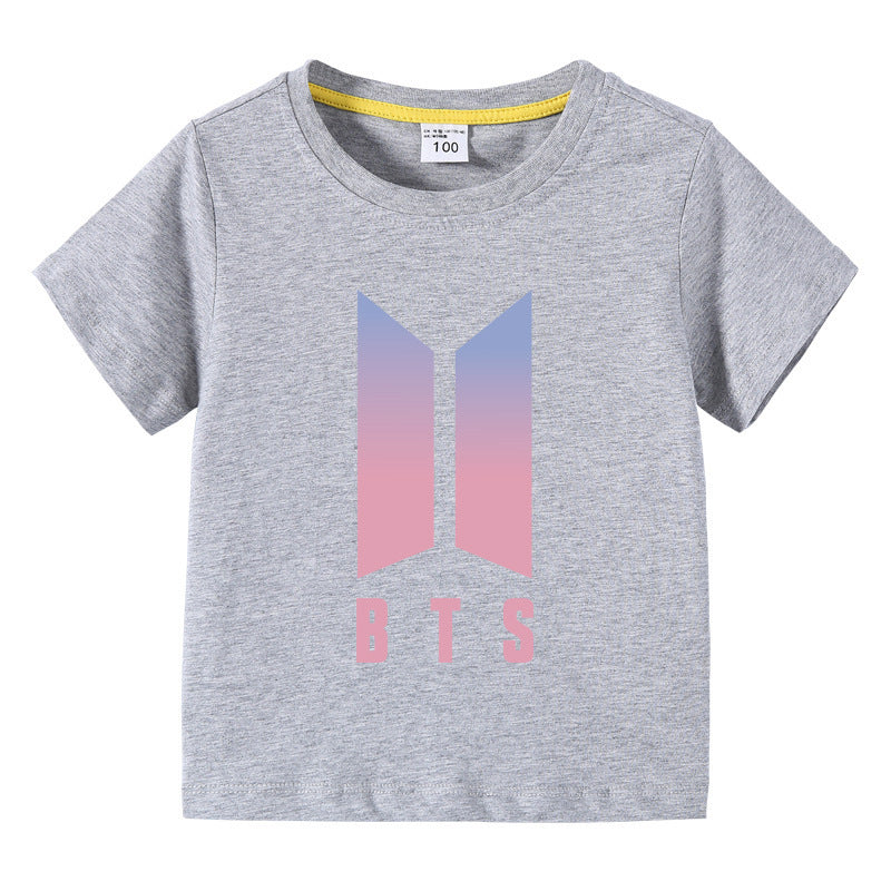 Children's summer short sleeved T-shirt
