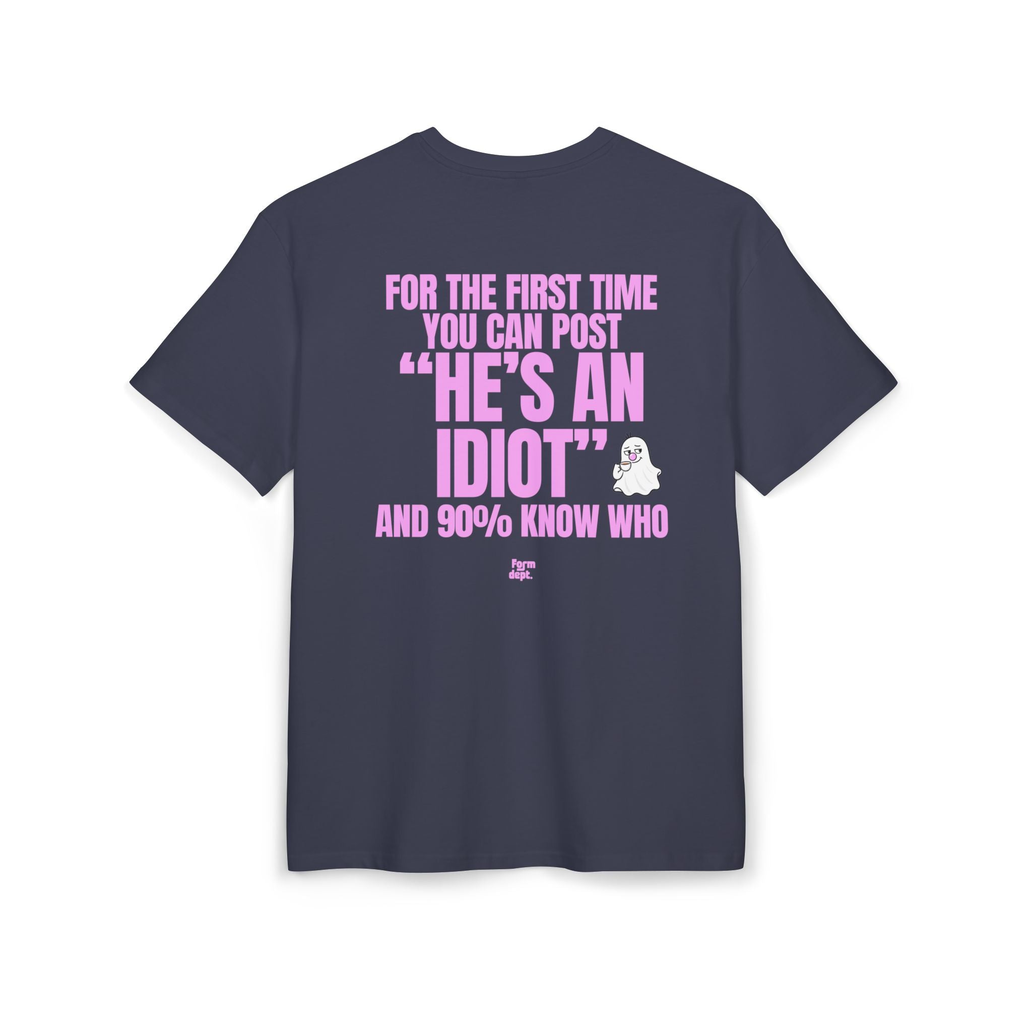 Camiseta oversize unisex «I’ll Eat a Bowl of Water with a Fork» con estampado rosa – vista 2 – Form Dept.