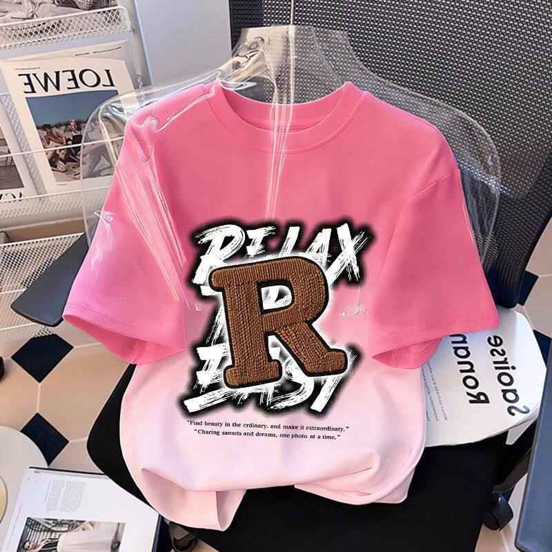 Casual Gradient Color Breathable Short Sleeve T-Shirt for Kids