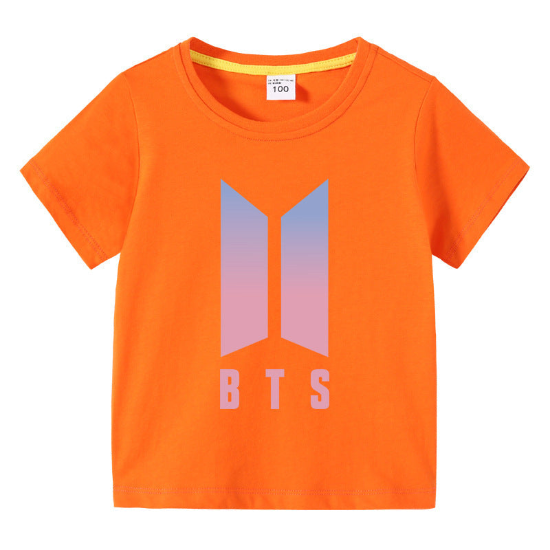 Children's summer short sleeved T-shirt