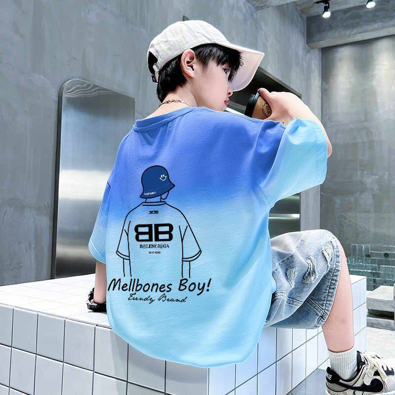 Boy's Short Sleeve T-Shirt, Big Kids, Loose Fit for Boys