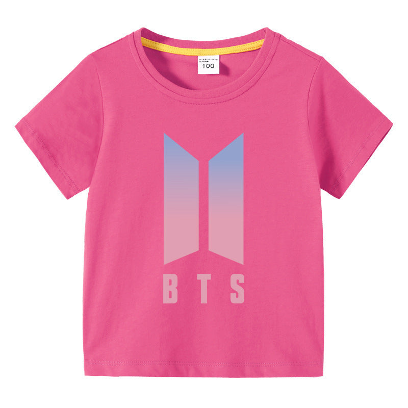Children's summer short sleeved T-shirt