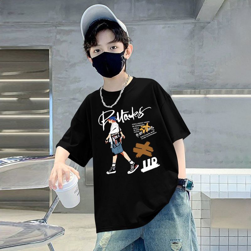 Children's Boy Short Sleeve T-Shirt  Kids Baby Half Sleeve Top for Medium and Large Sizes