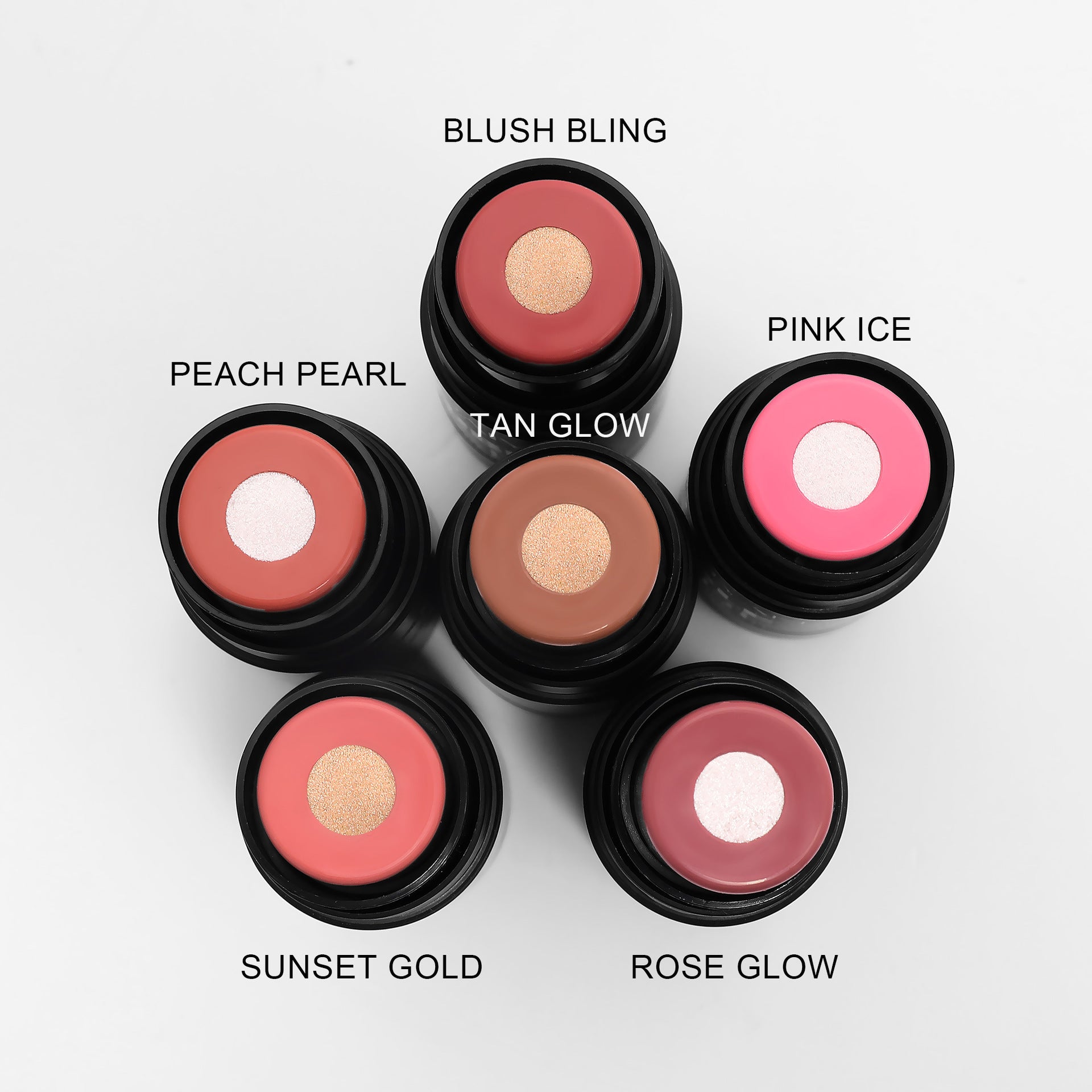 Multi-Color Sandwich Blush Stick Natural Nude Dress Brightening Color Solid Blush Shading Cream