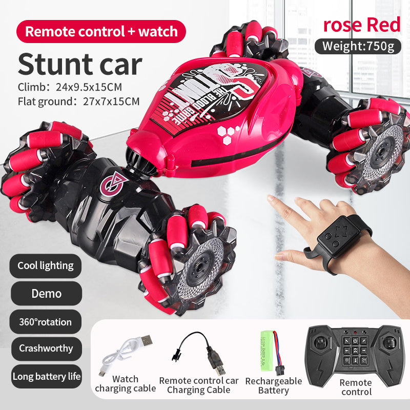 4WD RC Off Road Stunt Wheels Drift Car With Music Led Lights 2.4G Gesture Remote Control Spray 360 Rotating Climbing Car Toys - Bellarte Enchanté 4WD RC Off Road Stunt Wheels Drift Car With Music Led Lights 2.4G Gesture Remote Control Spray 360 Rotating Climbing Car Toys