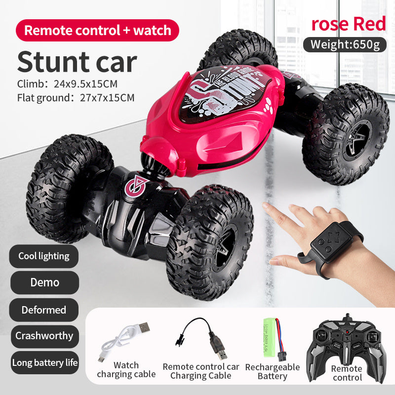 4WD RC Off Road Stunt Wheels Drift Car With Music Led Lights 2.4G Gesture Remote Control Spray 360 Rotating Climbing Car Toys - Bellarte Enchanté 4WD RC Off Road Stunt Wheels Drift Car With Music Led Lights 2.4G Gesture Remote Control Spray 360 Rotating Climbing Car Toys