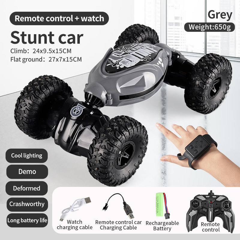 4WD RC Off Road Stunt Wheels Drift Car With Music Led Lights 2.4G Gesture Remote Control Spray 360 Rotating Climbing Car Toys - Bellarte Enchanté 4WD RC Off Road Stunt Wheels Drift Car With Music Led Lights 2.4G Gesture Remote Control Spray 360 Rotating Climbing Car Toys