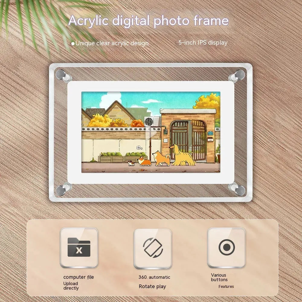 5-inch Transparent Fashion Digital Electronic Photo Album Video Advisement Player Business Gift Photo Frame - Bellarte Enchanté 5-inch Transparent Fashion Digital Electronic Photo Album Video Advisement Player Business Gift Photo Frame