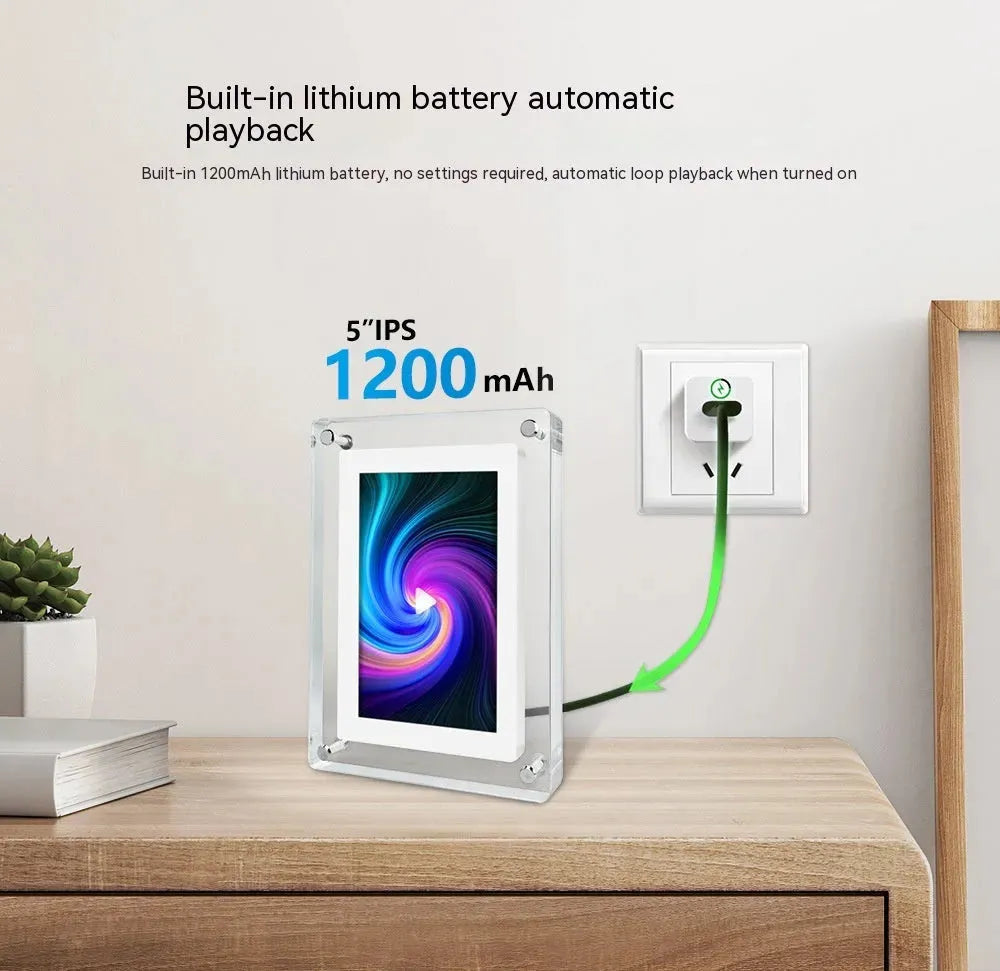 5-inch Transparent Fashion Digital Electronic Photo Album Video Advisement Player Business Gift Photo Frame - Bellarte Enchanté 5-inch Transparent Fashion Digital Electronic Photo Album Video Advisement Player Business Gift Photo Frame