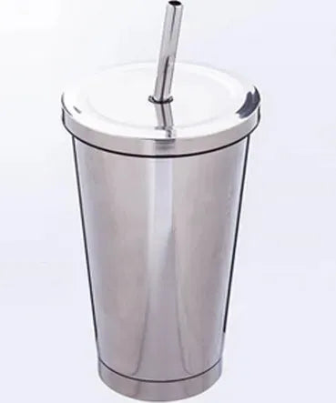 500ML Stainless Steel Empty Tumbler Coffee Cup Mug with Straw Lids Drinking Bottles - Bellarte Enchanté 500ML Stainless Steel Empty Tumbler Coffee Cup Mug with Straw Lids Drinking Bottles