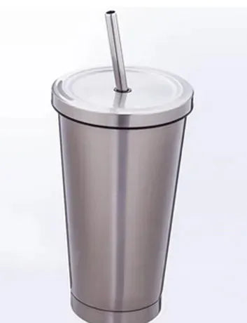 500ML Stainless Steel Empty Tumbler Coffee Cup Mug with Straw Lids Drinking Bottles - Bellarte Enchanté 500ML Stainless Steel Empty Tumbler Coffee Cup Mug with Straw Lids Drinking Bottles