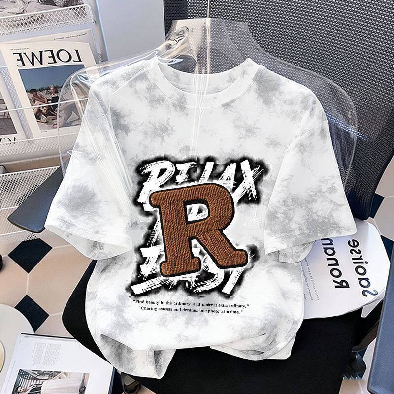 Casual Gradient Color Breathable Short Sleeve T-Shirt for Kids