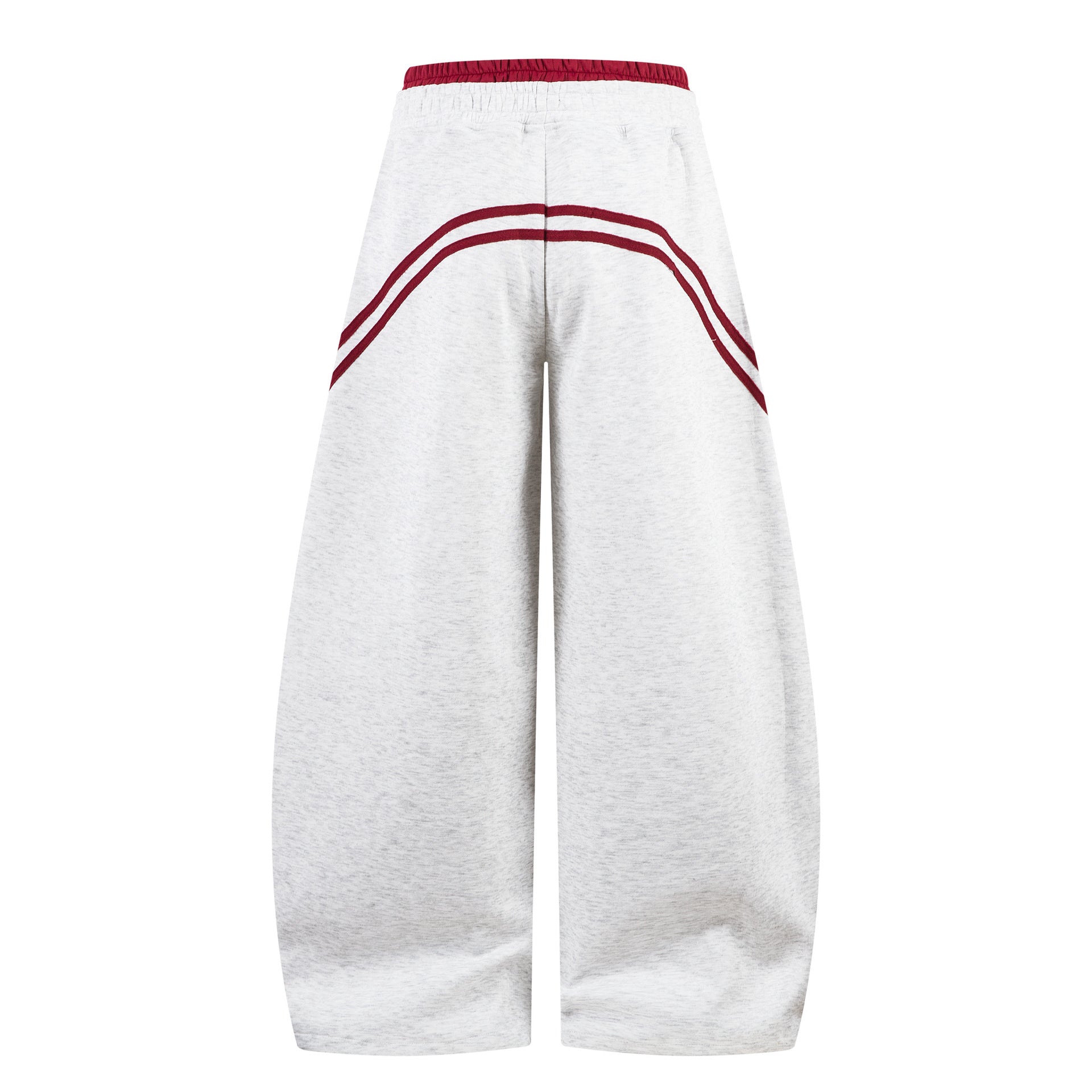 Stripe contrasting splicing double-layer curved knife casual pants